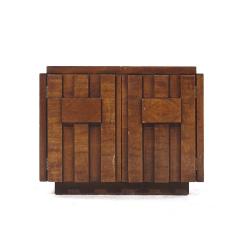  Lane Staccato Lane Staccato Brutalist Mid Century Walnut Nightstands Pair - 3894068