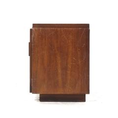  Lane Staccato Lane Staccato Brutalist Mid Century Walnut Nightstands Pair - 3894070