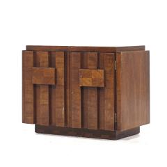  Lane Staccato Lane Staccato Brutalist Mid Century Walnut Nightstands Pair - 3894072