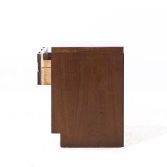  Lane Staccato Lane Staccato Brutalist Mid Century Walnut Nightstands Pair - 4022271