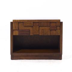  Lane Staccato Lane Staccato Brutalist Mid Century Walnut Nightstands Pair - 4022272
