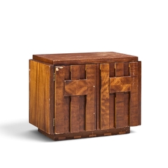  Lane Staccato Lane Staccato Brutalist Mid Century Walnut Nightstands Pair - 4804728
