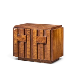  Lane Staccato Lane Staccato Brutalist Mid Century Walnut Nightstands Pair - 4804731