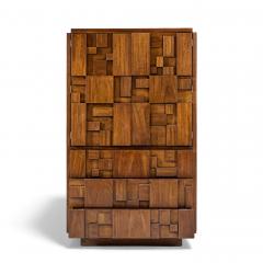  Lane Staccato Lane Staccato Mid Century Brutalist Walnut Armoire - 4388320