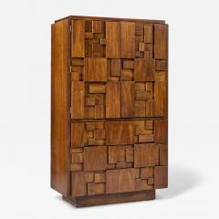  Lane Staccato Lane Staccato Mid Century Brutalist Walnut Armoire - 4392142