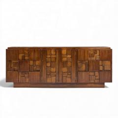  Lane Staccato Lane Staccato Mid Century Brutalist Walnut Lowboy Dresser - 4388332
