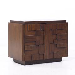  Lane Staccato Lane Staccato Mid Century Brutalist Walnut Nightstands Pair - 4075424