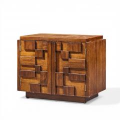  Lane Staccato Lane Staccato Mid Century Brutalist Walnut Nightstands Pair - 4562009