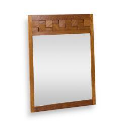  Lane Staccato Lane Staccato Mid Century Oak Brutalist Mirror - 4251001
