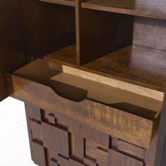  Lane Staccato Lane Staccato Mid Century Walnut Brutalist Highboy Armoire - 4074560
