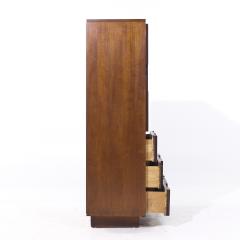  Lane Staccato Lane Staccato Mid Century Walnut Brutalist Highboy Armoire - 4074563