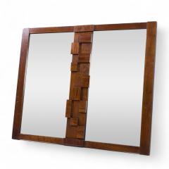  Lane Staccato Lane Staccato Mid Century Walnut Brutalist Mirror - 4250530