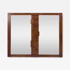  Lane Staccato Lane Staccato Mid Century Walnut Brutalist Mirror - 4250878