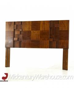  Lane Staccato Lane Staccato Mid Century Walnut Brutalist Queen Headboard - 3092115