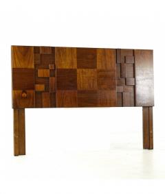  Lane Staccato Lane Staccato Mid Century Walnut Brutalist Queen Headboard - 3092117