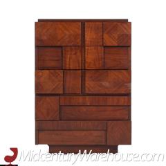  Lane Staccato Lane Staccato Mid Century Walnut Highboy Dresser - 3689627
