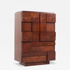  Lane Staccato Lane Staccato Mid Century Walnut Highboy Dresser - 3698605