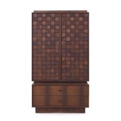  Lane Staccato Lane Staccato Style Mid Century Canadian Brutalist Walnut Armoire - 3932345