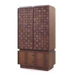  Lane Staccato Lane Staccato Style Mid Century Canadian Brutalist Walnut Armoire - 3932348