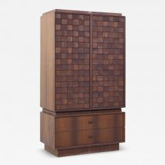  Lane Staccato Lane Staccato Style Mid Century Canadian Brutalist Walnut Armoire - 3935595