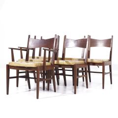  Lane Tuxedo Lane Tuxedo Mid Century Walnut Dining Chairs Set of 6 - 3851344