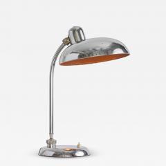  Lariolux 1940s Giovanni Michelucci Chrome Ministerial Table Lamp for Lariolux - 2640686