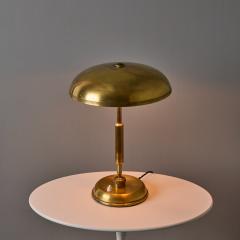  Lariolux 1940s Giovanni Michelucci Patinated Brass Adjustable Banker Lamp for Lariolux - 4493388