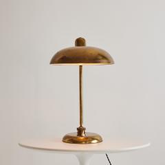  Lariolux 1940s Giovanni Michelucci Patinated Brass Ministerial Table Lamp for Lariolux - 3425570