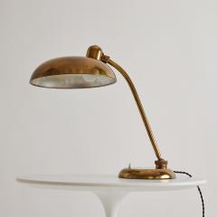  Lariolux 1940s Giovanni Michelucci Patinated Brass Ministerial Table Lamp for Lariolux - 3425574