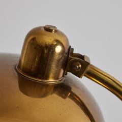  Lariolux 1940s Giovanni Michelucci Patinated Brass Ministerial Table Lamp for Lariolux - 3425577