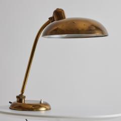  Lariolux 1940s Giovanni Michelucci Patinated Brass Ministerial Table Lamp for Lariolux - 3425579