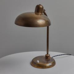  Lariolux 1940s Giovanni Michelucci Patinated Brass Ministerial Table Lamp for Lariolux - 3589735