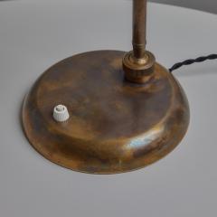  Lariolux 1940s Giovanni Michelucci Patinated Brass Ministerial Table Lamp for Lariolux - 3589736