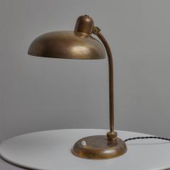  Lariolux 1940s Giovanni Michelucci Patinated Brass Ministerial Table Lamp for Lariolux - 3589740