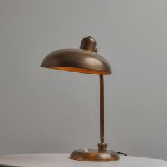  Lariolux 1940s Giovanni Michelucci Patinated Brass Ministerial Table Lamp for Lariolux - 3589742