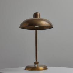  Lariolux 1940s Giovanni Michelucci Patinated Brass Ministerial Table Lamp for Lariolux - 3589744