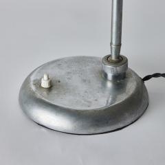  Lariolux 1940s Giovanni Michelucci Patinated Nickel Ministerial Table Lamp for Lariolux - 3099868