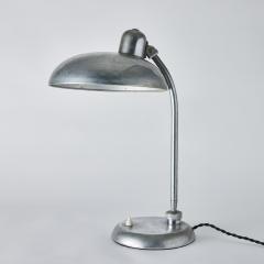  Lariolux 1940s Giovanni Michelucci Patinated Nickel Ministerial Table Lamp for Lariolux - 3099869