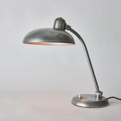  Lariolux 1940s Giovanni Michelucci Patinated Nickel Ministerial Table Lamp for Lariolux - 3099874