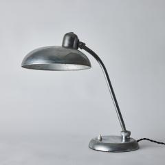  Lariolux 1940s Giovanni Michelucci Patinated Nickel Ministerial Table Lamp for Lariolux - 3099875