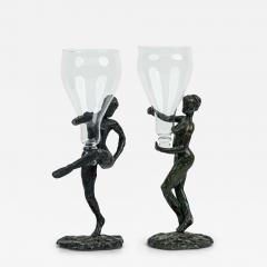  Laroche Pair Laroche Bronze Female Figures - 3223755