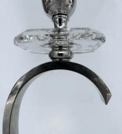  Laudarte Srl Italian Laudarte SRL Chrome Crystal Table Lamps Unused Showroom Samples Pair - 3780614