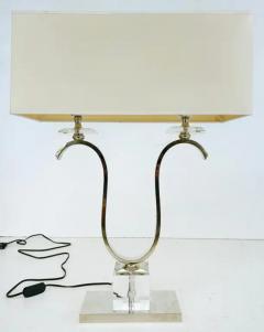  Laudarte Srl Italian Laudarte SRL Chrome Crystal Table Lamps Unused Showroom Samples Pair - 3780616