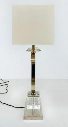 Laudarte Srl Italian Laudarte SRL Chrome Crystal Table Lamps Unused Showroom Samples Pair - 3780618