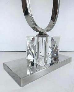  Laudarte Srl Italian Laudarte SRL Chrome Crystal Table Lamps Unused Showroom Samples Pair - 3780620