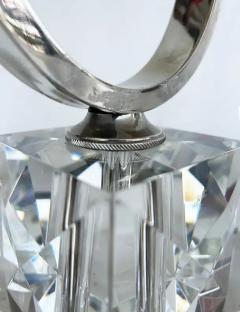 Laudarte Srl Italian Laudarte SRL Chrome Crystal Table Lamps Unused Showroom Samples Pair - 3780621