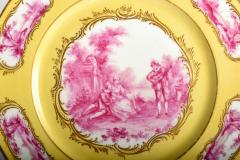  Lauque Antique Sevres Four Cabinet Plates Signed LAUQUE Hand Painted Gold Encrusted - 3619291