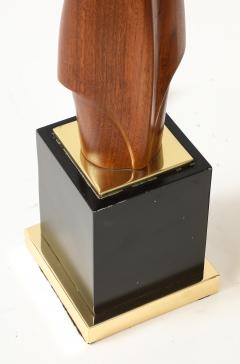  Laurel Lamp Company 1960s Monumental Sculptural Walnut Table Lamps By Laurel - 4430708