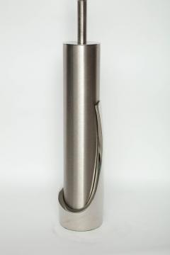  Laurel Lamp Company Laurel Brushed Polished Steel Cylinder Lamps - 842252