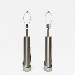  Laurel Lamp Company Laurel Brushed Polished Steel Cylinder Lamps - 843728
